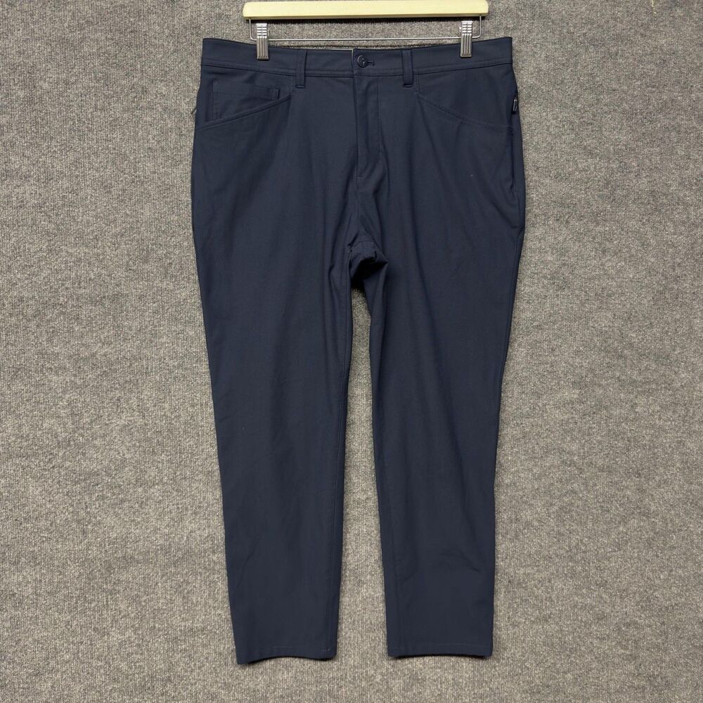 Birddogs Chino Pants Mens 34x30(27) Navy Slim Tapered Stretch Tech Golf Preppy